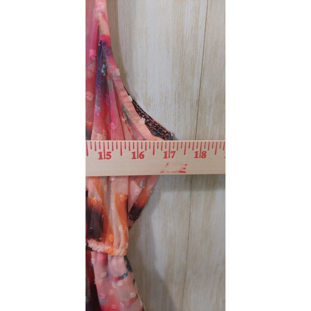 Torrid Midi Dress Clip Dot Smocked Mock Hi Neck Floral Size 0~12~Large Butterfly - Picture 11 of 16